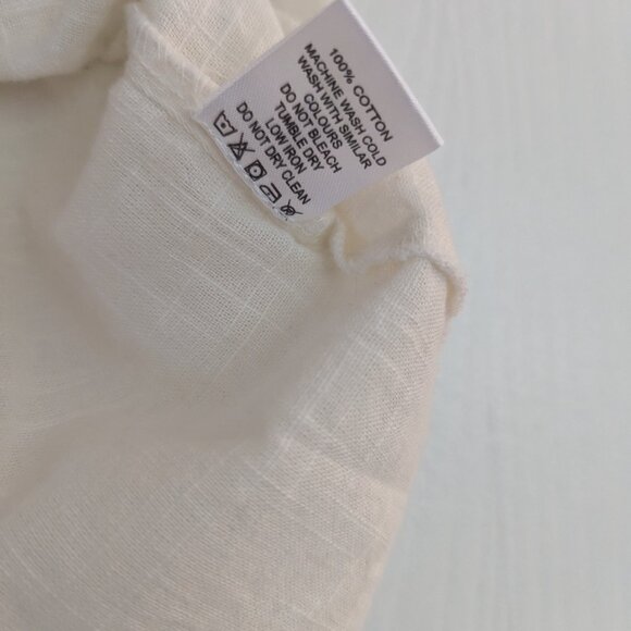 Able Cream Linen look Button Down Blouse - Picture 4 of 5